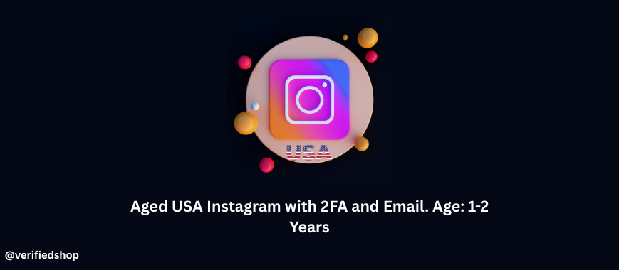 Aged USA Instagram with 2FA and Email. Age: 1-2 Years