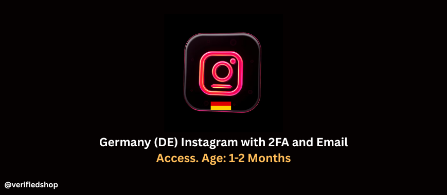Germany (DE) Instagram with 2FA and Email Access. Age: 1-2 Months