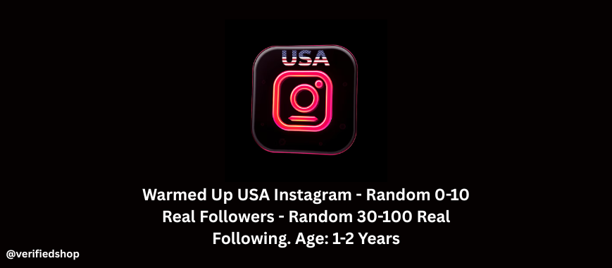 Warmed Up USA Instagram - Random 0-10 Real Followers - Random 30-100 Real Following. Age: 1-2 Years