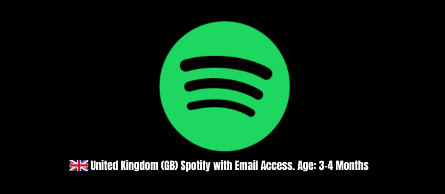 United Kingdom (GB) Spotify with Email Access. Age: 3-4 Months