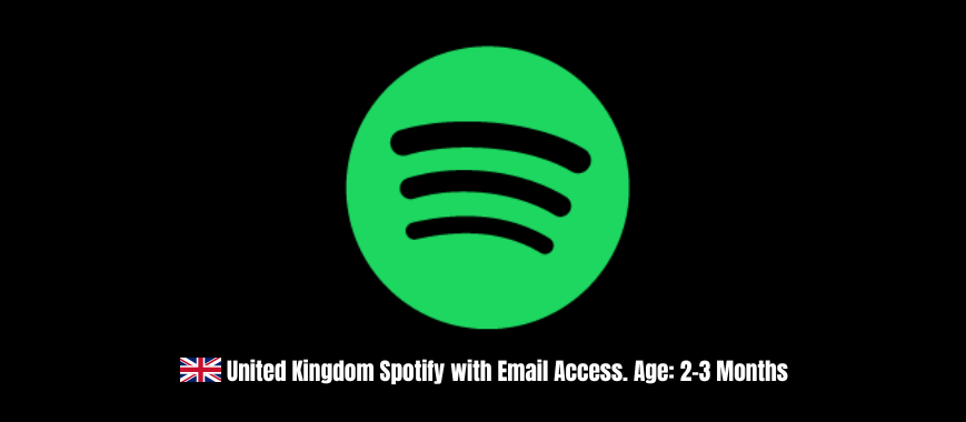 United Kingdom (GB) Spotify with Email Access. Age: 2-3 Months