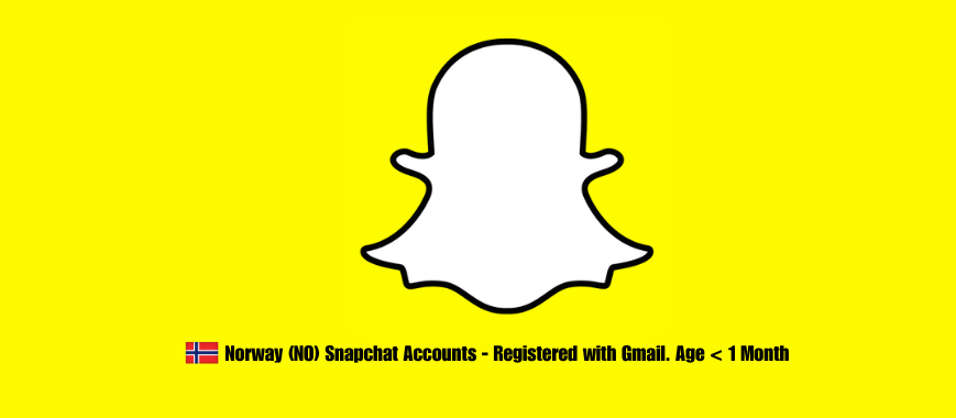 Norway (NO) Snapchat Accounts - Registered with Gmail. Age < 1 Month