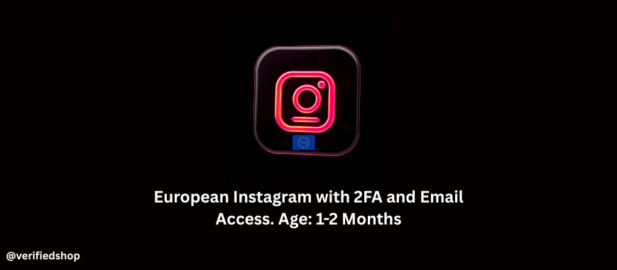 European Instagram with 2FA and Email Access. Age: 1-2 Months