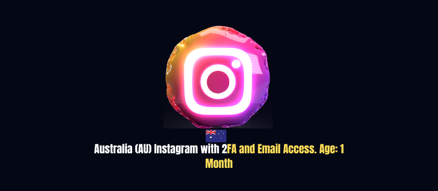 Australia (AU) Instagram with 2FA and Email Access. Age < 1 Month