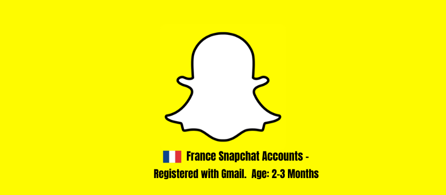 France (FR) Snapchat Accounts - Registered with Gmail. Age: 2-3 Months