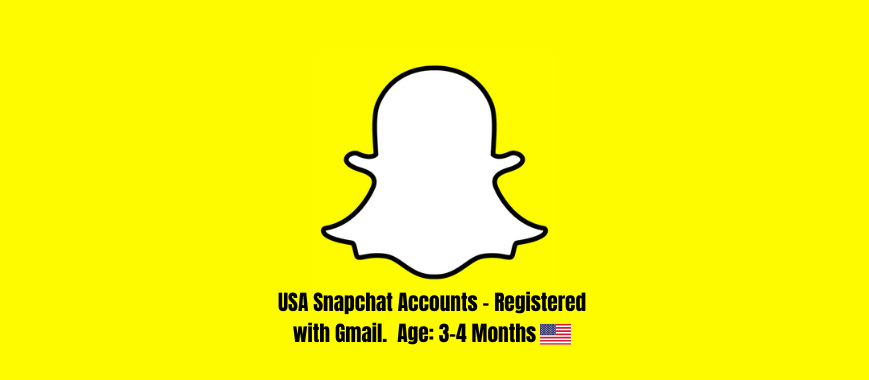 USA Snapchat Accounts - Registered with Gmail. Age: 3-4 Months