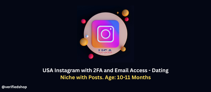 USA Instagram with 2FA and Email Access - Dating Niche with Posts. Age: 10-11 Months