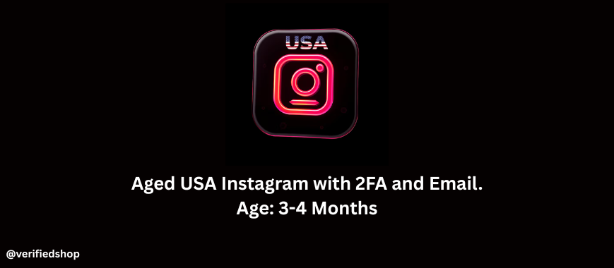 Aged USA Instagram with 2FA and Email. Age: 3-4 Months