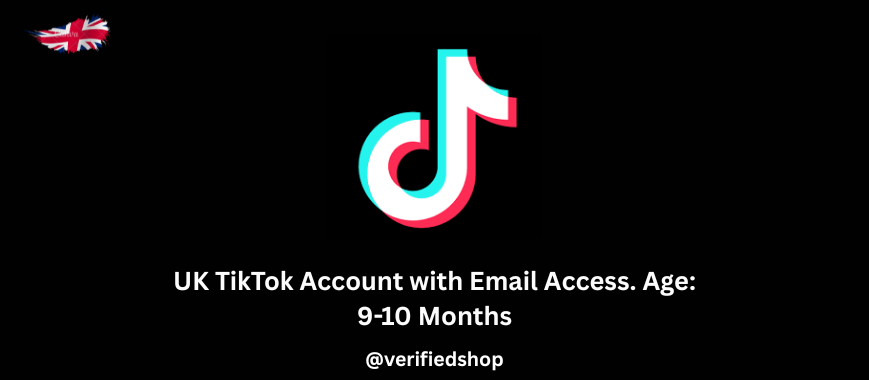 UK TikTok Account with Email Access. Age: 9-10 Months