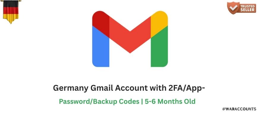 Germany Gmail Account with 2FA/App-Password/Backup Codes | 5-6 Months Old