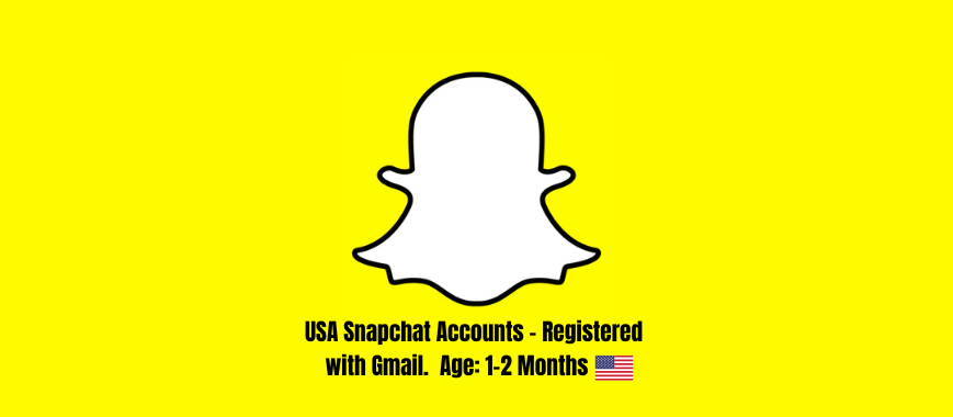 USA Snapchat Accounts - Registered with Gmail. Age: 1-2 Months