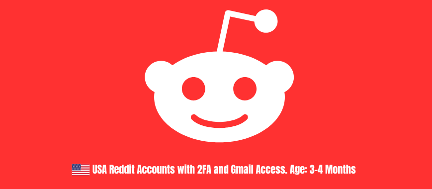 USA Reddit Accounts with 2FA and Gmail Access Age: 3-4 Months Slide 1
