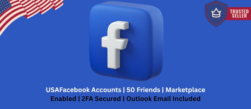 USAFacebook Accounts | 50 Friends | Marketplace Enabled | 2FA Secured | Outlook Email Included Slide 1