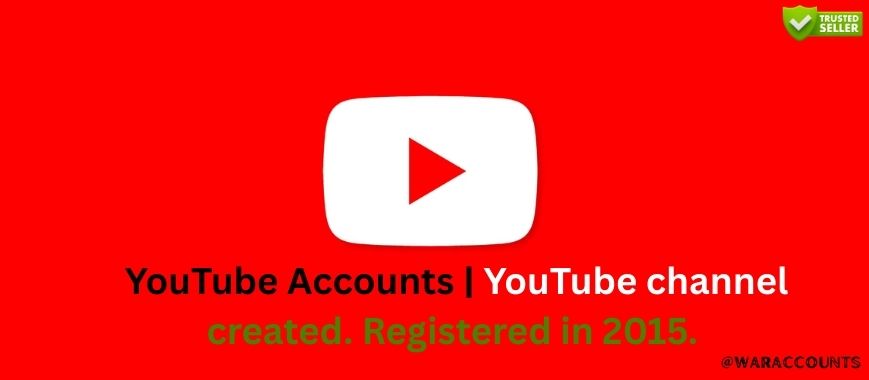 YouTube Accounts | YouTube channel created. Registered in 2015. Slide 1