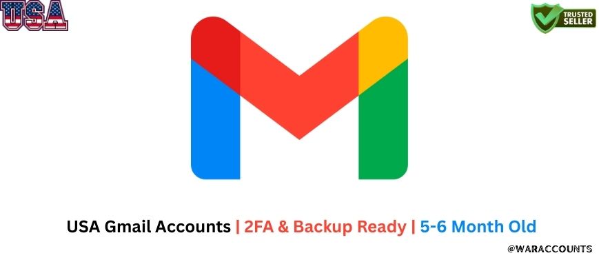 USA Gmail Accounts | 2FA & Backup Ready | 5-6 Month Old