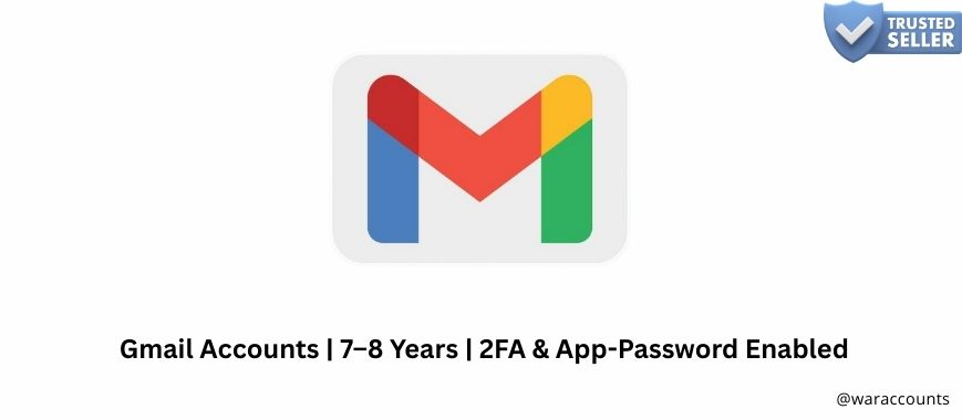 Gmail Accounts | 7–8 Years | 2FA & App-Password Enabled