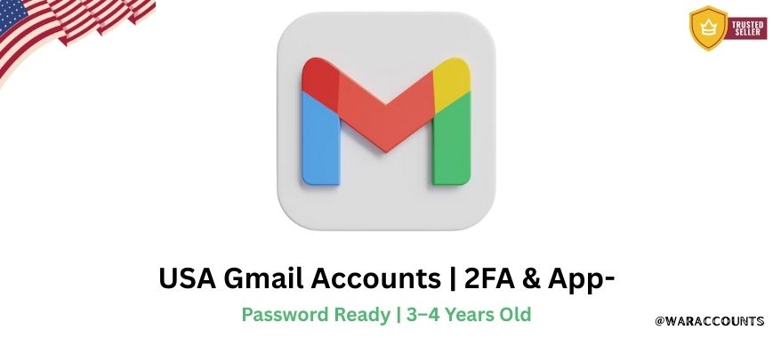USA Gmail Accounts | 2FA & App-Password Ready | 3–4 Years Old
