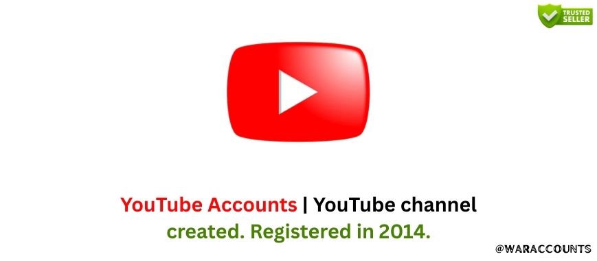 YouTube Accounts | YouTube channel created. Registered in 2014. Slide 1